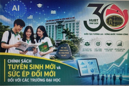 CHÍNH SÁCH TUYỂN SINH MỚI VÀ SỨC ÉP ĐỔI MỚI  ĐỐI VỚI CÁC TRƯỜNG ĐẠI HỌC - NHÌN TỪ HUBT